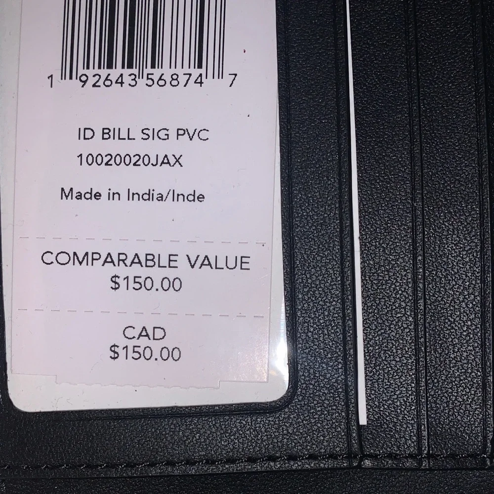 🆕 - MENS Authentic Coach Black Signature billfold WALLET - Picture 2 of 7